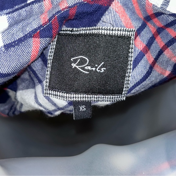 Rails plaid button down red and navy blue flannel - Picture 5 of 5
